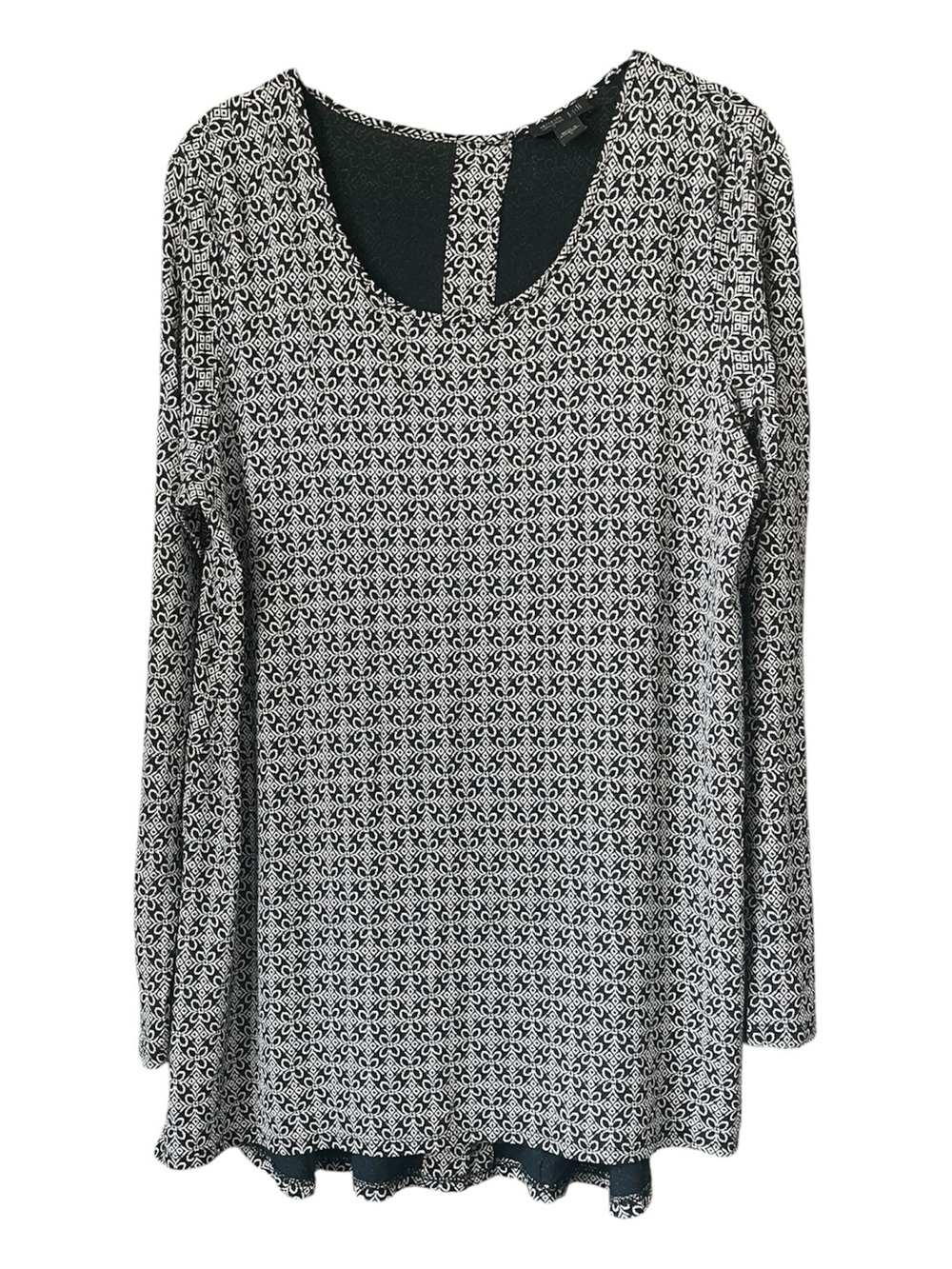 J. Jill Wearever Collection Black & White Printed Tunic Top – Size Small